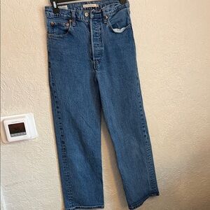 Levi’s ribcage straight Classic Blue Denim Jeans